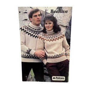 Vintage Beehive Pattern Book 434 Knitting Patterns Sweaters Cardigans Vests